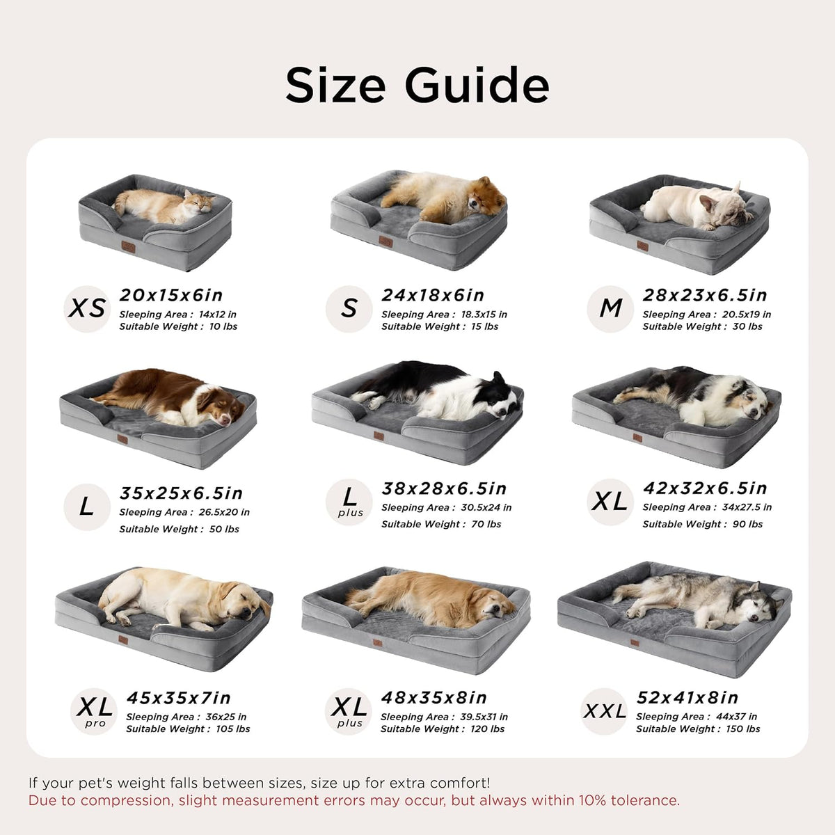 Orthopedic Dog Beds Large Sized Dog Washable Original Design