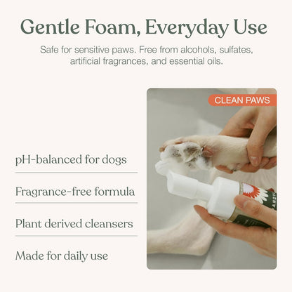 , Dog Paw Cleaner, Clean Paws, No Rinse Foam Cleaner with Brush