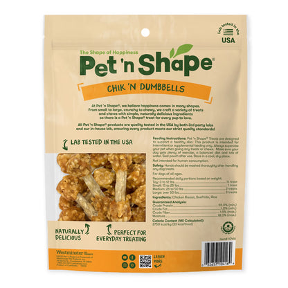 Chik 'N Rice Dumbells - Natural Dog Treats, Chicken, 1 Pound