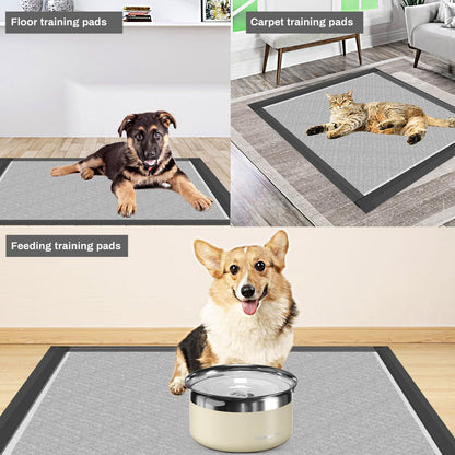 Charcoal Puppy Pads, XL 28"X34", All Edge-Wrapped, Odor-Control Thick Pad