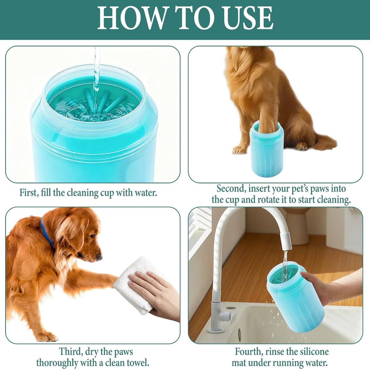 Dog Paw Cleaner for Dogs,Dog Paw Washer Cat Foot Washer Feet Cleaner Medium