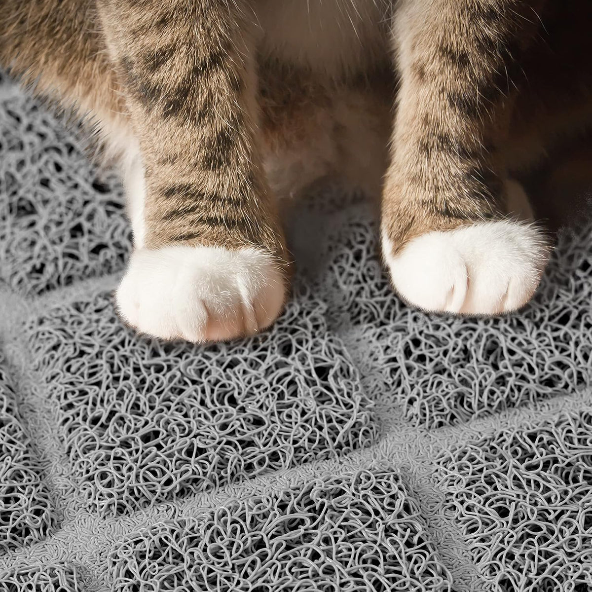 Premium Cat Litter Mat, Litter Box Mat with Non-Slip and Waterproof Backing, Litter Trapping Mat Soft on Kitty Paws and Easy to Clean, Cat Mat Traps Litter from Box