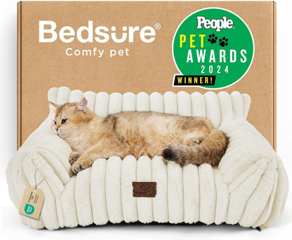 Comfyfleece® Shown on TV Fluffy Cute Cat Couch for Pets,24In Cream