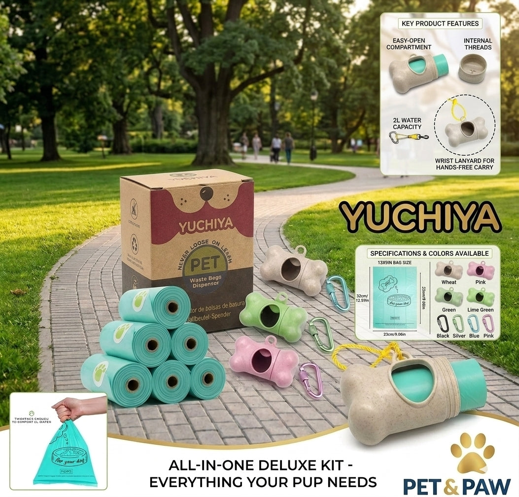 Bone-Shaped Dog Poop Bag Holder | Portable Waste Bag Dispenser