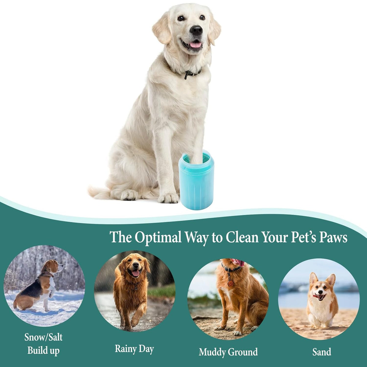 Dog Paw Cleaner for Dogs,Dog Paw Washer Cat Foot Washer Feet Cleaner Medium