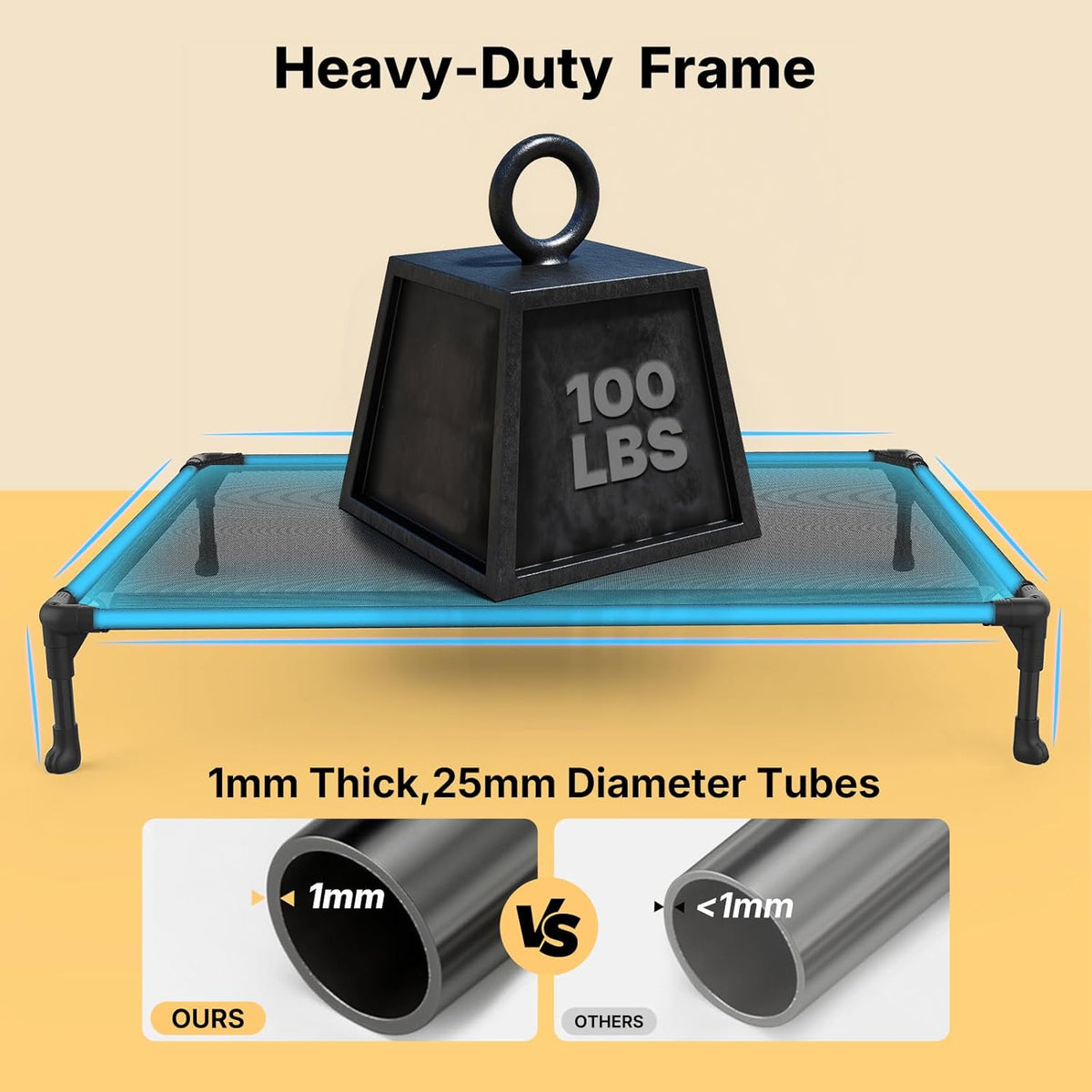 Outdoor Elevated Dog Bed Large Sized Dogs, Cooling Raised Dog Cots