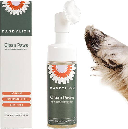 , Dog Paw Cleaner, Clean Paws, No Rinse Foam Cleaner with Brush