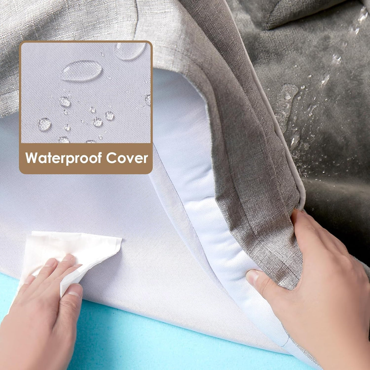 Orthopedic Extra Large Dog Bed, Waterproof Washable XL Pet Bed 44"
