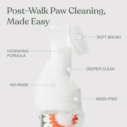 , Dog Paw Cleaner, Clean Paws, No Rinse Foam Cleaner with Brush