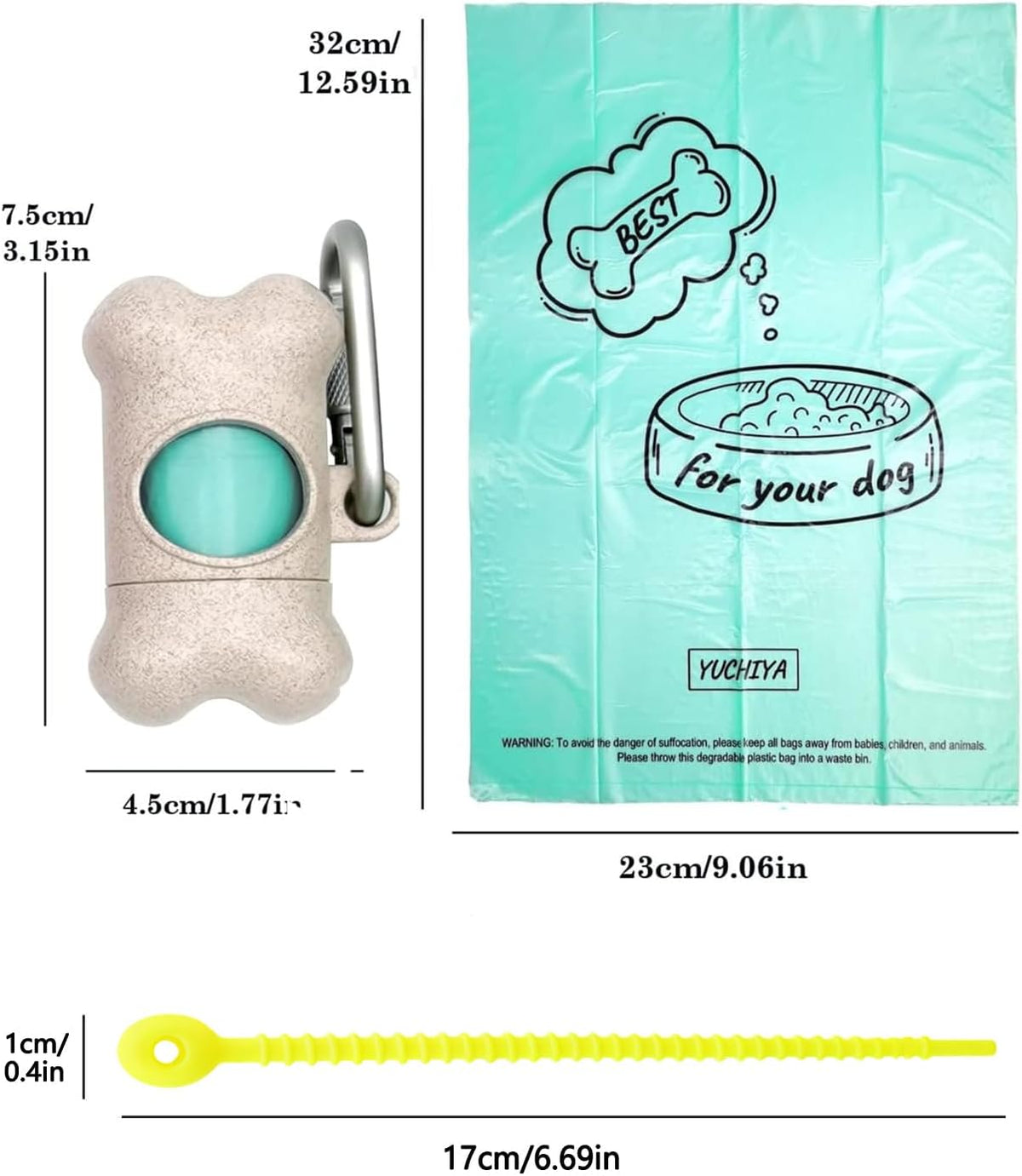 Bone-Shaped Dog Poop Bag Holder | Portable Waste Bag Dispenser