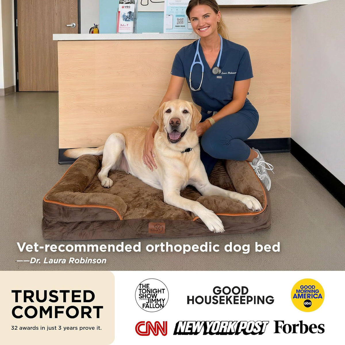 Orthopedic Dog Beds Large Sized Dog Washable Original Design